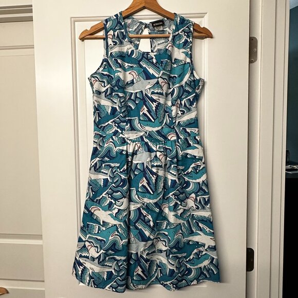 Retrolicious Shark Print Dress - Picture 1 of 5